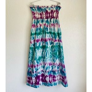 Sophia Alexia brand Tie Dye Bandeaux Maxi Dress Sz M/L